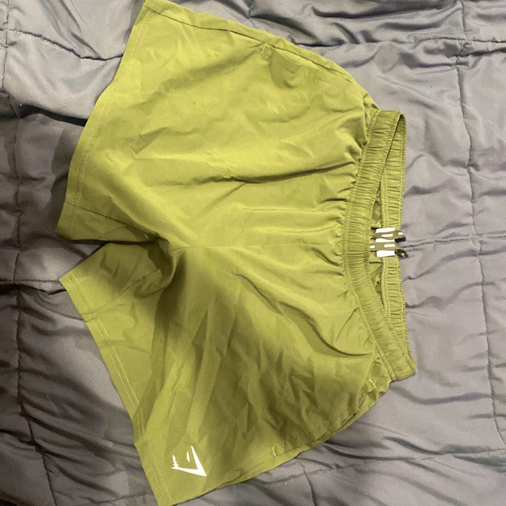 Olive green gymshark 5” shorts